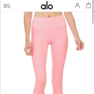 ALO: LEGGING IN MACARON PINK HEATHER